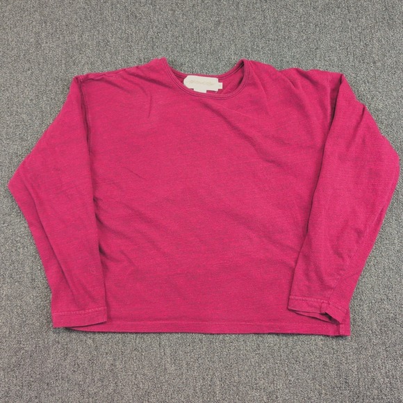 All Week Long Vintage Boxy Long Sleeve Top M Red Purple 90s Y2K Minimalist — photo 2